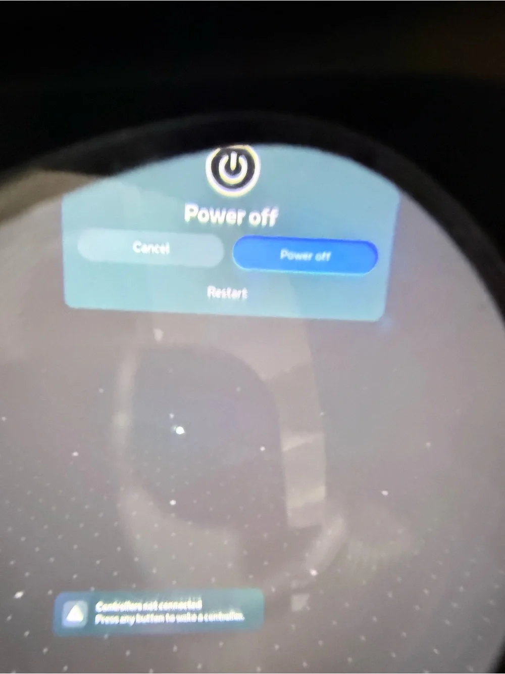 Oculus standalone VR headset with white controllers